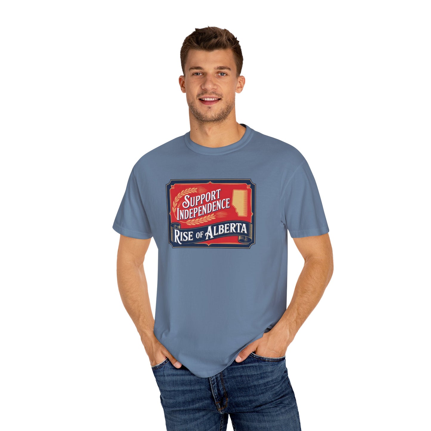 Unisex Independence Support T-Shirt | Vintage Alberta Design