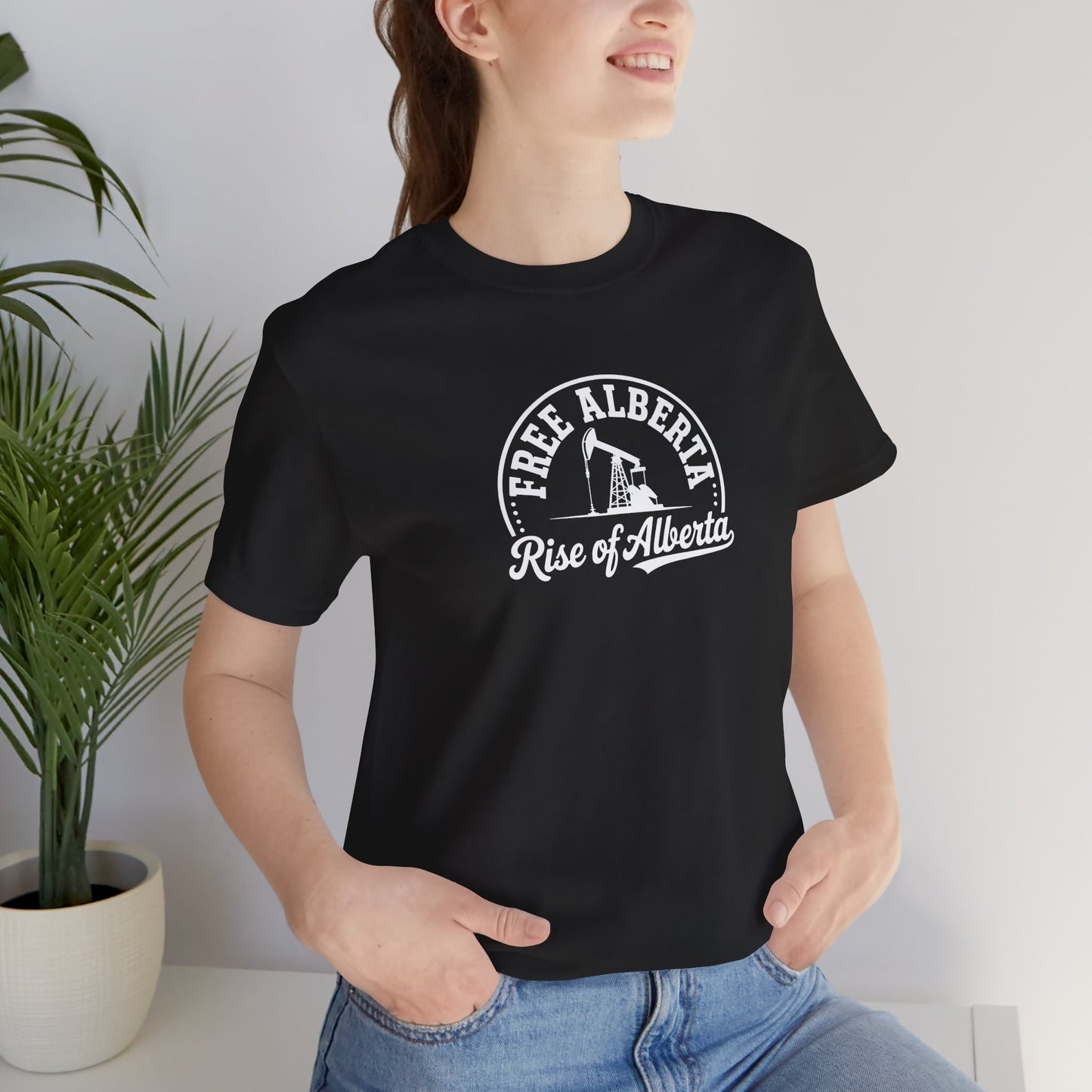 Black "Free Alberta" Pumpjack Graphic Tee - Unisex