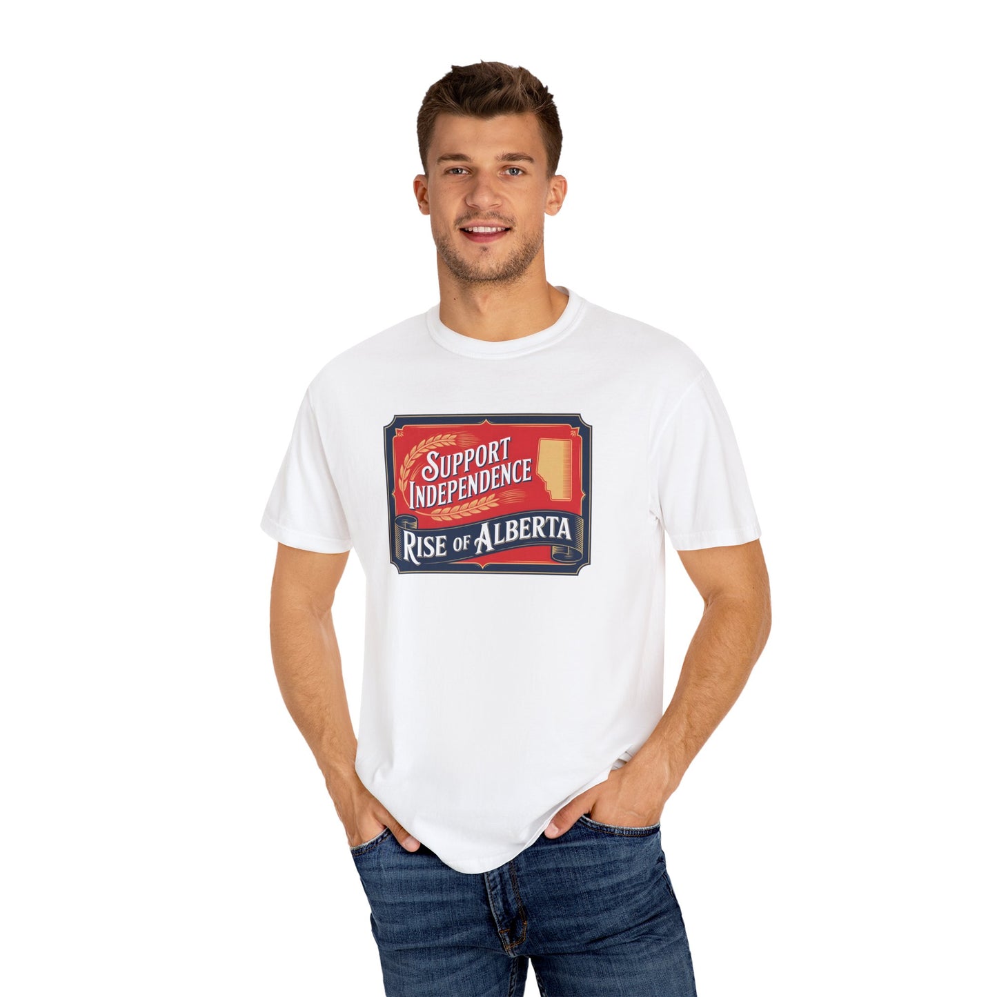 Unisex Independence Support T-Shirt | Vintage Alberta Design