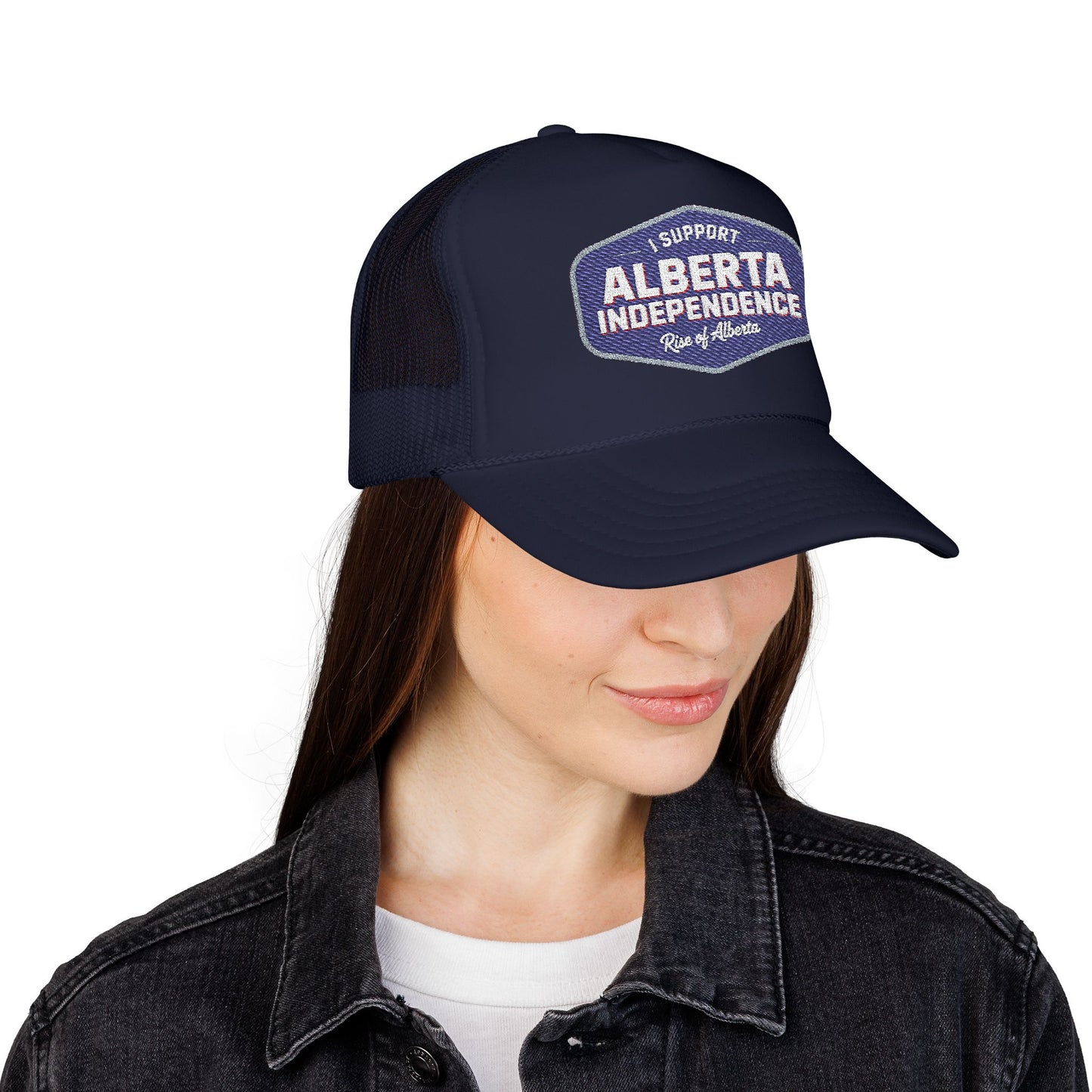 Support Independence Navy Foam Trucker Hat
