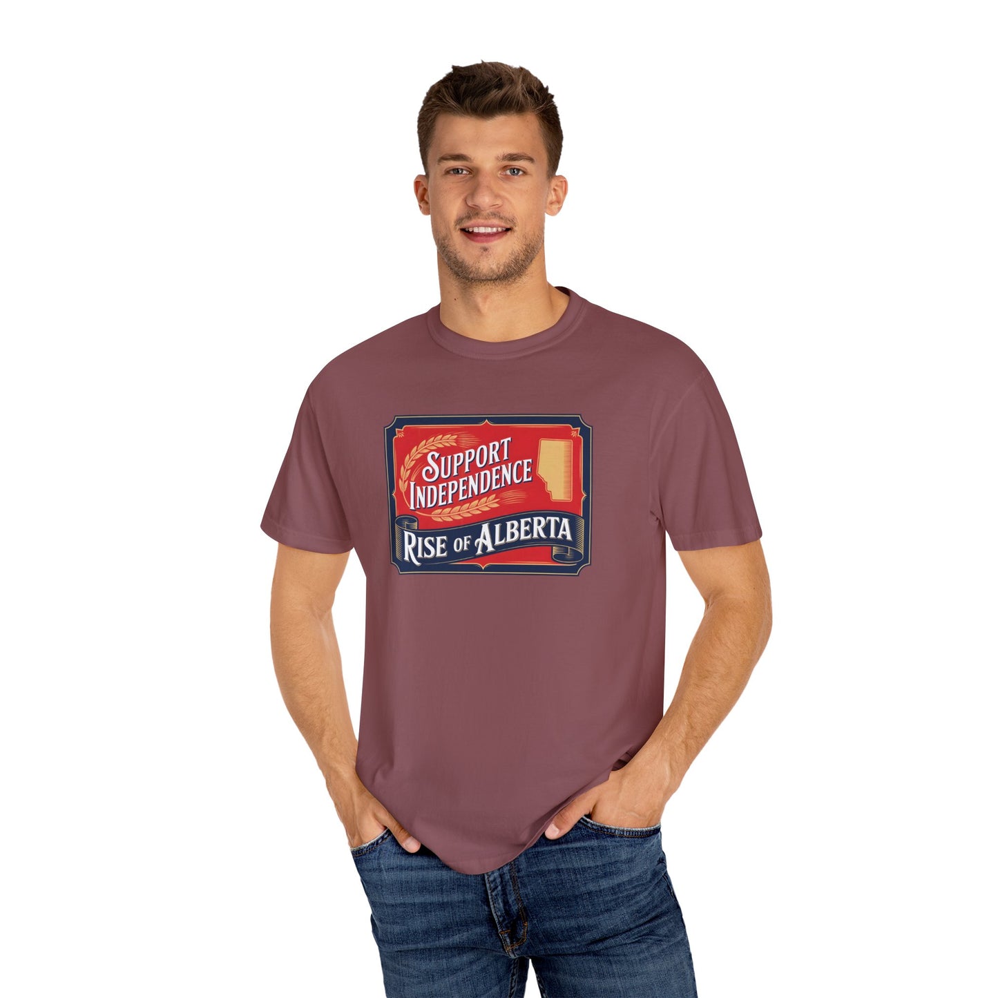 Unisex Independence Support T-Shirt | Vintage Alberta Design