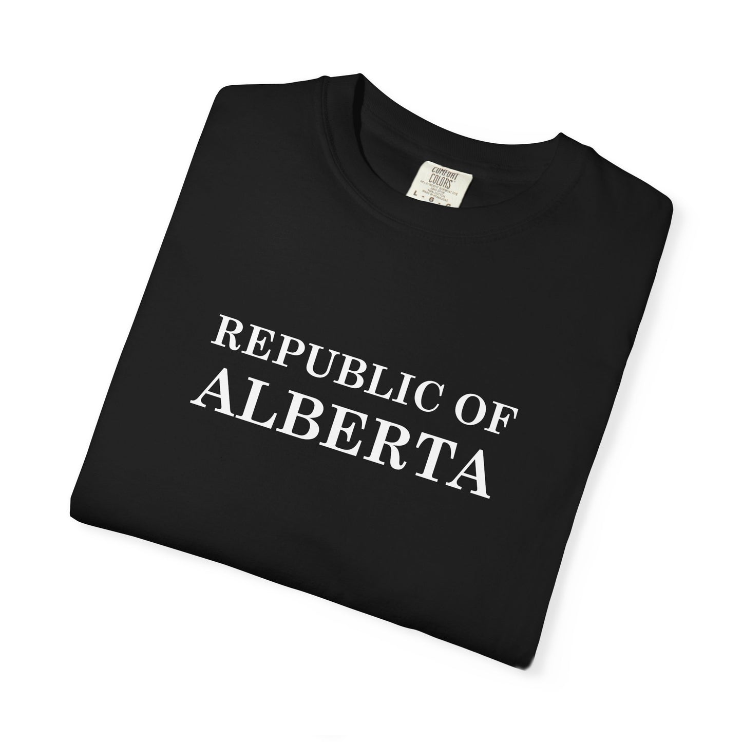Black Republic of Alberta Garment-Dyed Unisex T-Shirt