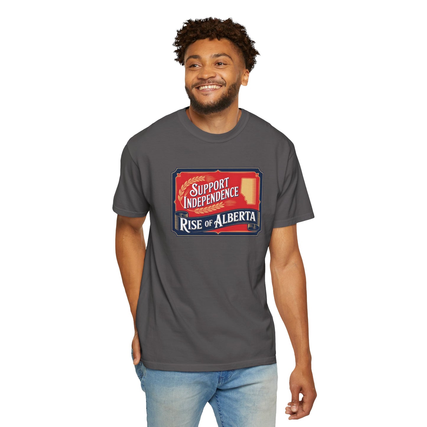 Unisex Independence Support T-Shirt | Vintage Alberta Design