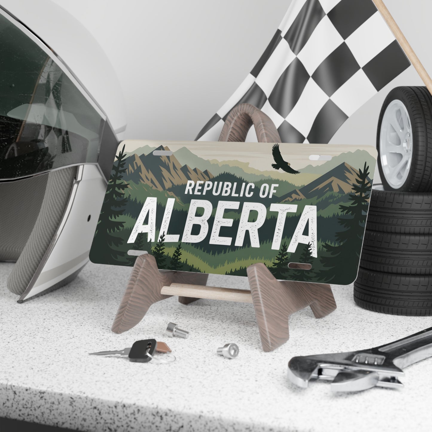 Green Republic of Alberta Vanity Plate