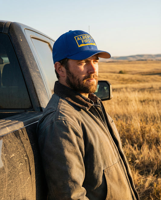 Blue Alberta First Structured Flexfit Cap