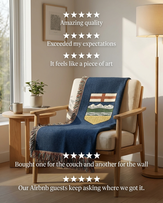 Alberta Flag Woven Blanket
