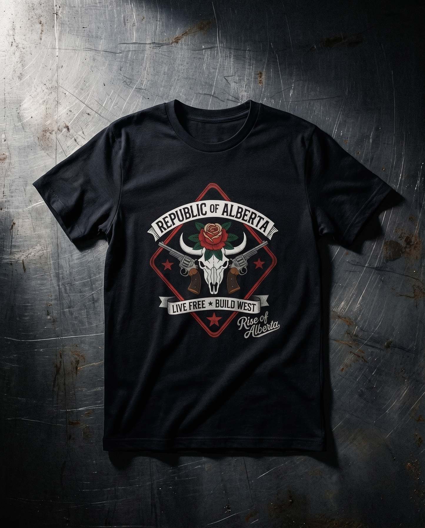 Republic of Alberta Gunslinger Tee in Black