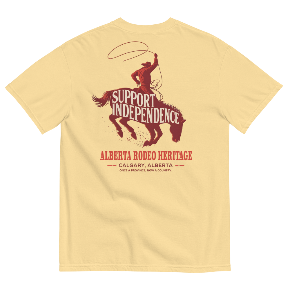 Stampede Rider Free Alberta T-Shirt (Unisex)