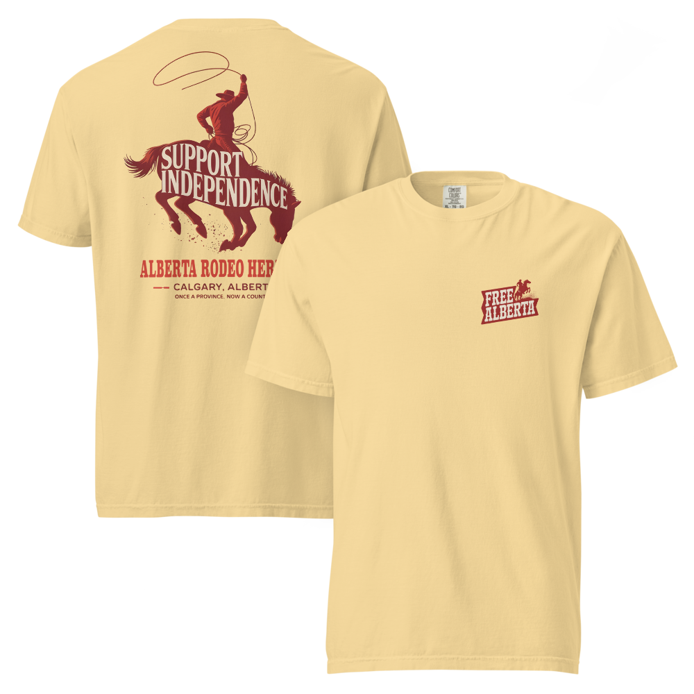 Stampede Rider Free Alberta T-Shirt (Unisex)