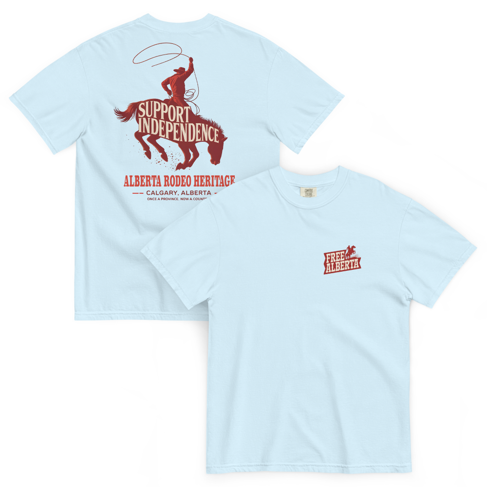 Stampede Rider Free Alberta T-Shirt (Unisex)
