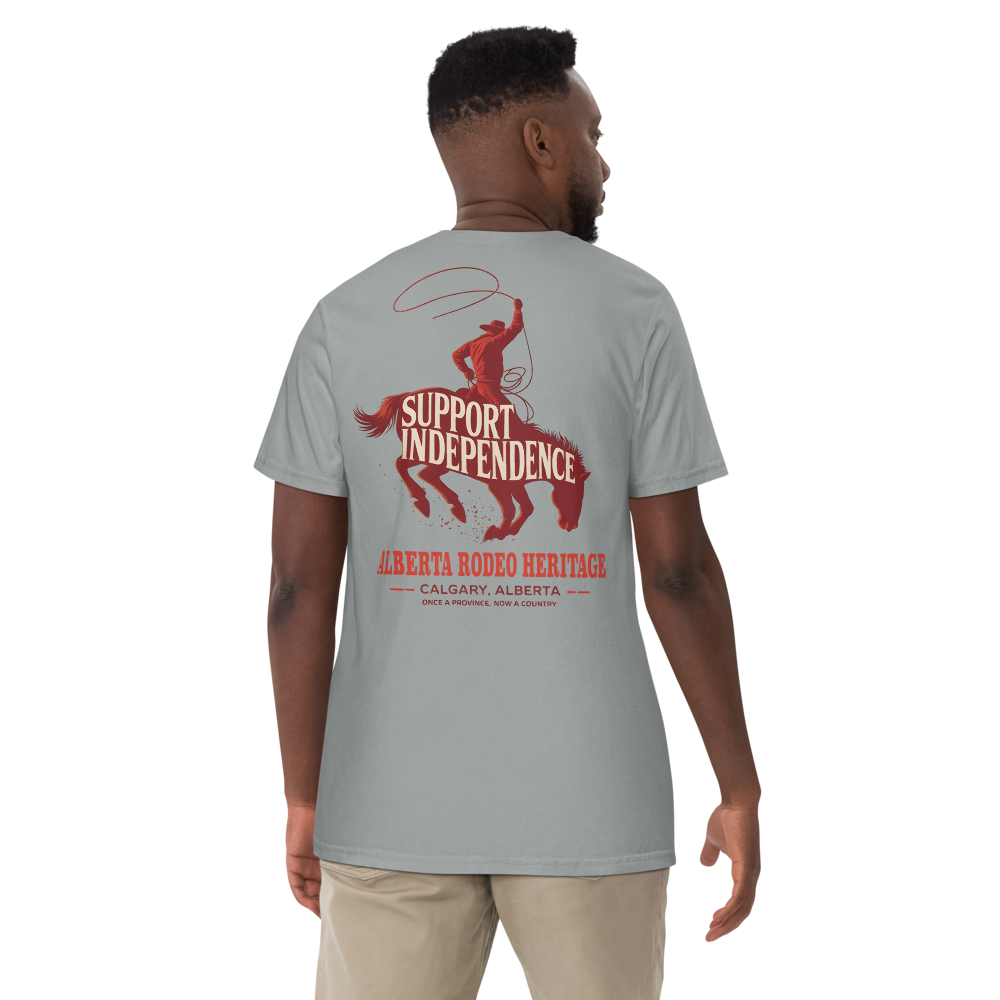 Stampede Rider Free Alberta T-Shirt (Unisex)