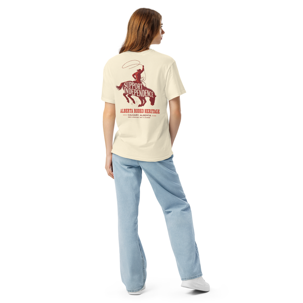 Stampede Rider Free Alberta T-Shirt (Unisex)