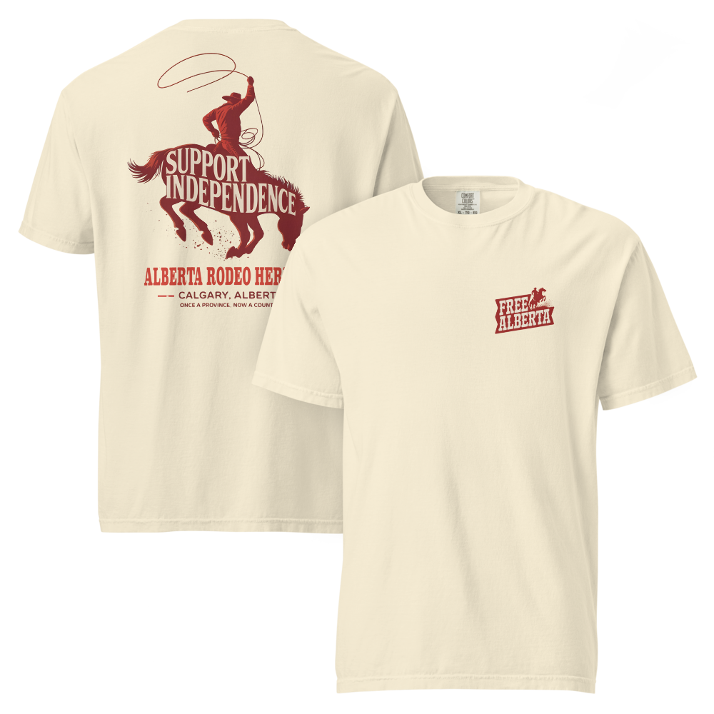 Stampede Rider Free Alberta T-Shirt (Unisex)