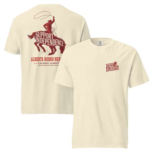Stampede Rider Free Alberta T-Shirt (Unisex)