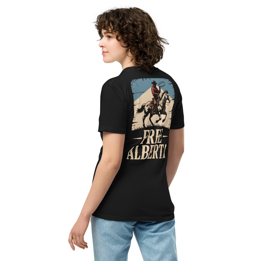 Free Albertan Cowboy Unisex Premium T-Shirt
