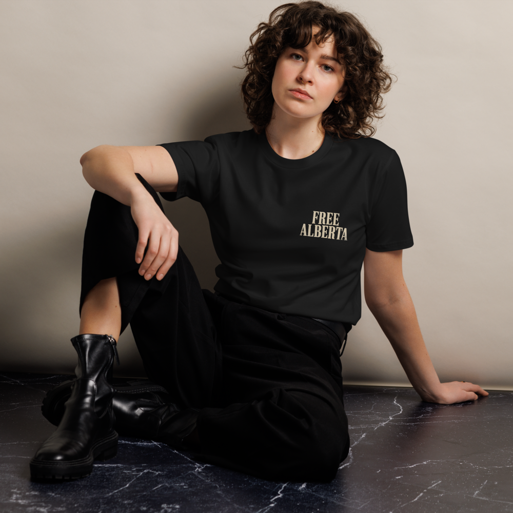 Free Albertan Cowboy Unisex Premium T-Shirt