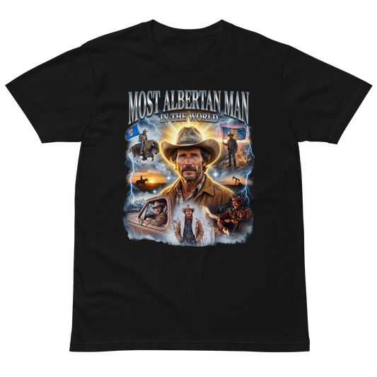 Most Alberta Man in The World Collage Premium T-Shirt