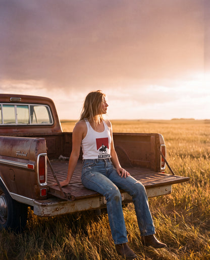 Vintage Style Alberta Women's Ideal Racerback Tank