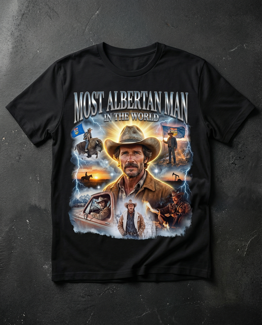 Most Alberta Man in The World Collage Premium T-Shirt