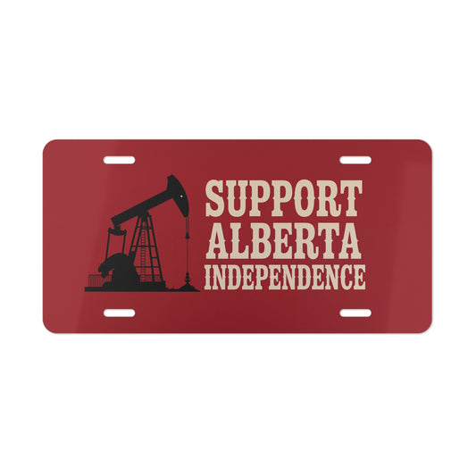 Alberta Independence Red Vanity Plate