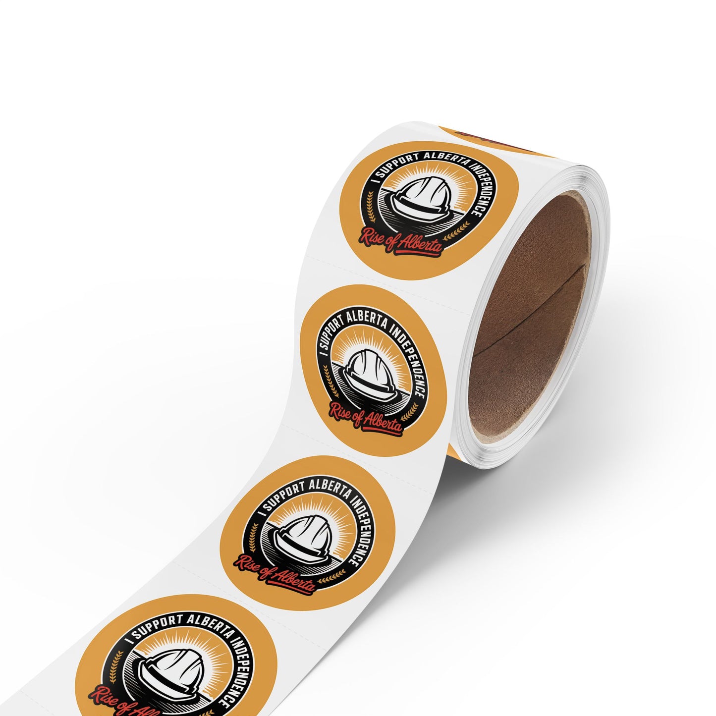 Sticker Rolls - Support Alberta Independence Tradesman (50, 100, 250 Stickers)