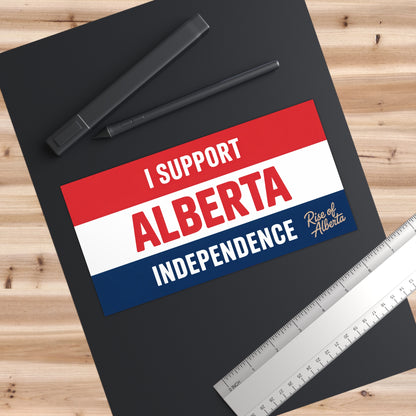 Red, White, And Blue Support Alberta Independence Bumper Sticker