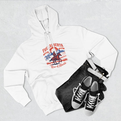 Fleece Hoodie - Free Alberta Retro Style Western Design