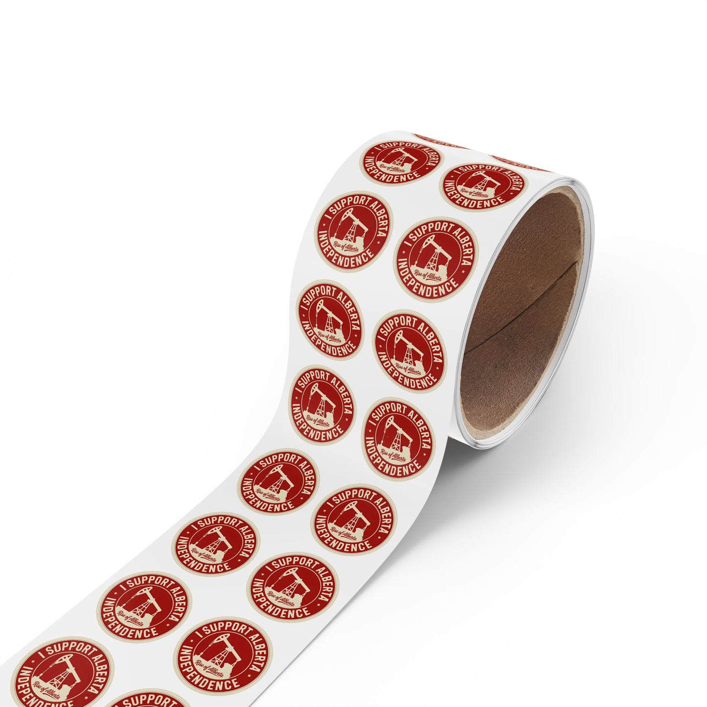 I Alberta Support Independence Pumpjack Sticker Roll (50, 100, 250 Stickers)