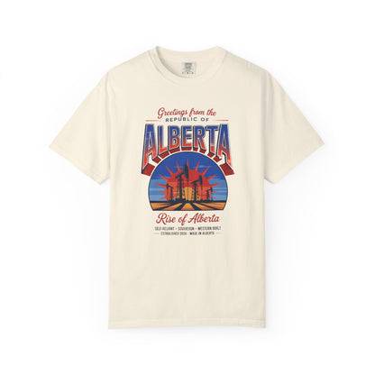 Greetings from the Republic of Alberta Vintage Style T-Shirt