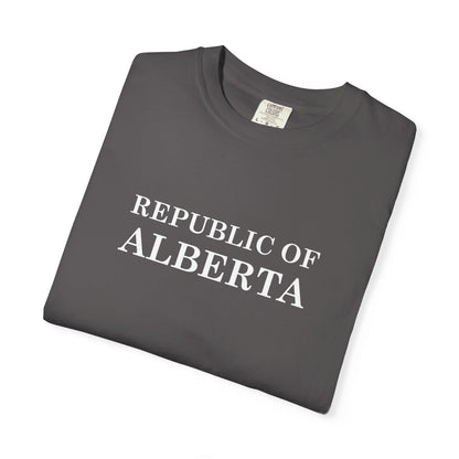 Black Republic of Alberta Garment-Dyed Unisex T-Shirt