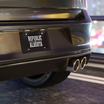 Black Republic Of Alberta Vanity Plate