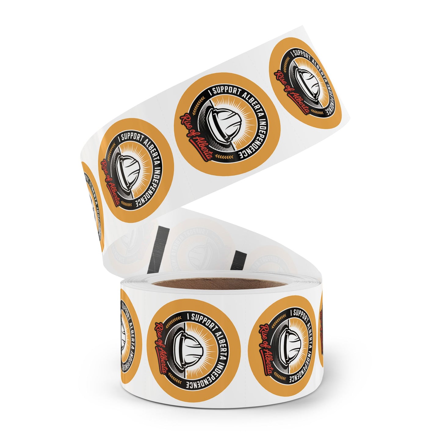 Sticker Rolls - Support Alberta Independence Tradesman (50, 100, 250 Stickers)