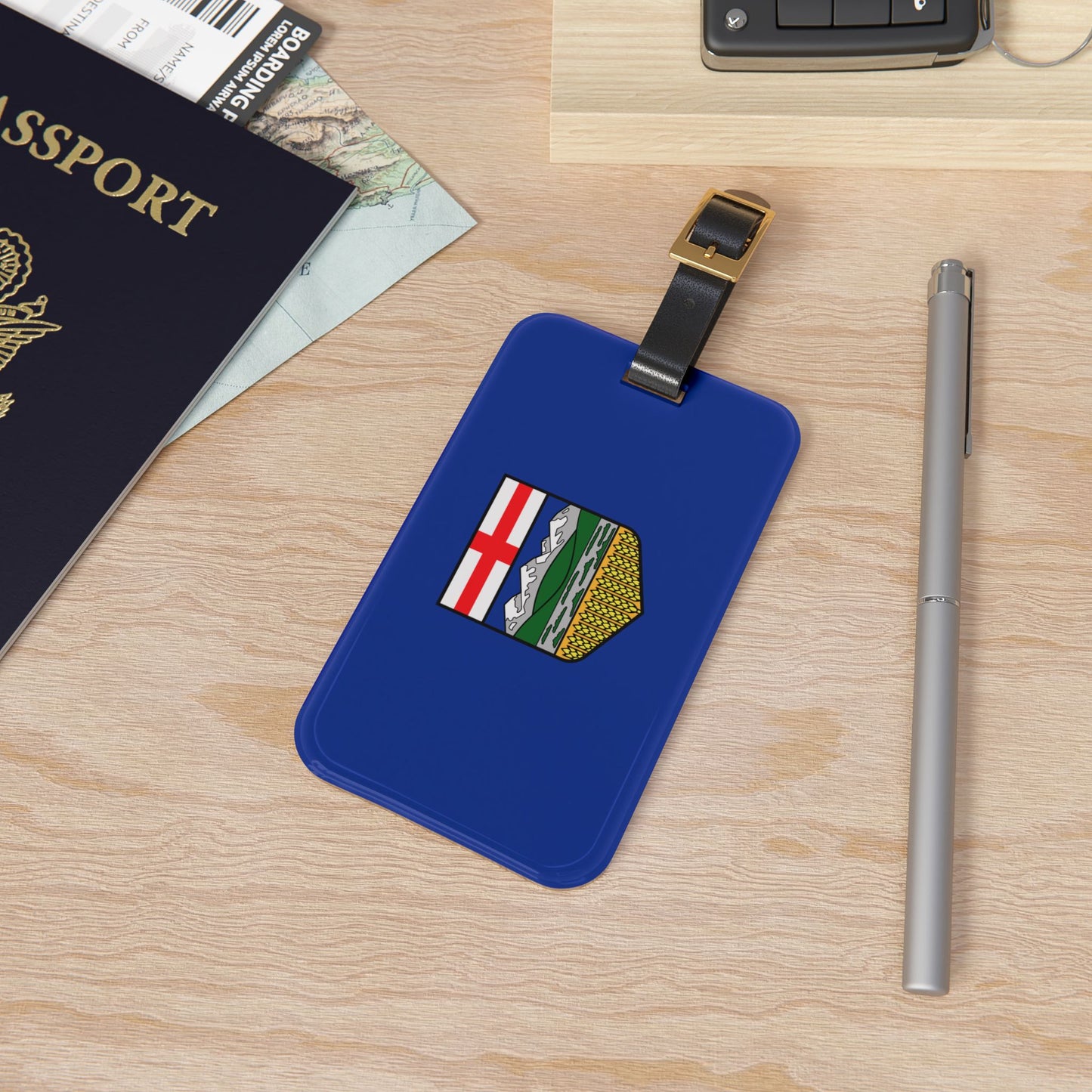Alberta Flag Luggage Tag – Blue Travel ID Tag