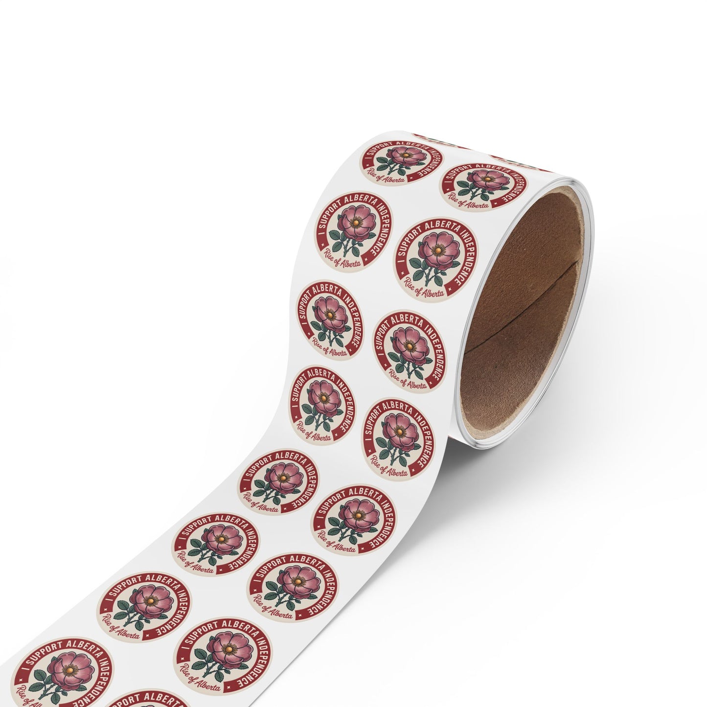 Support Alberta Independence Wildrose Sticker Roll (50, 100, 250 Stickers)