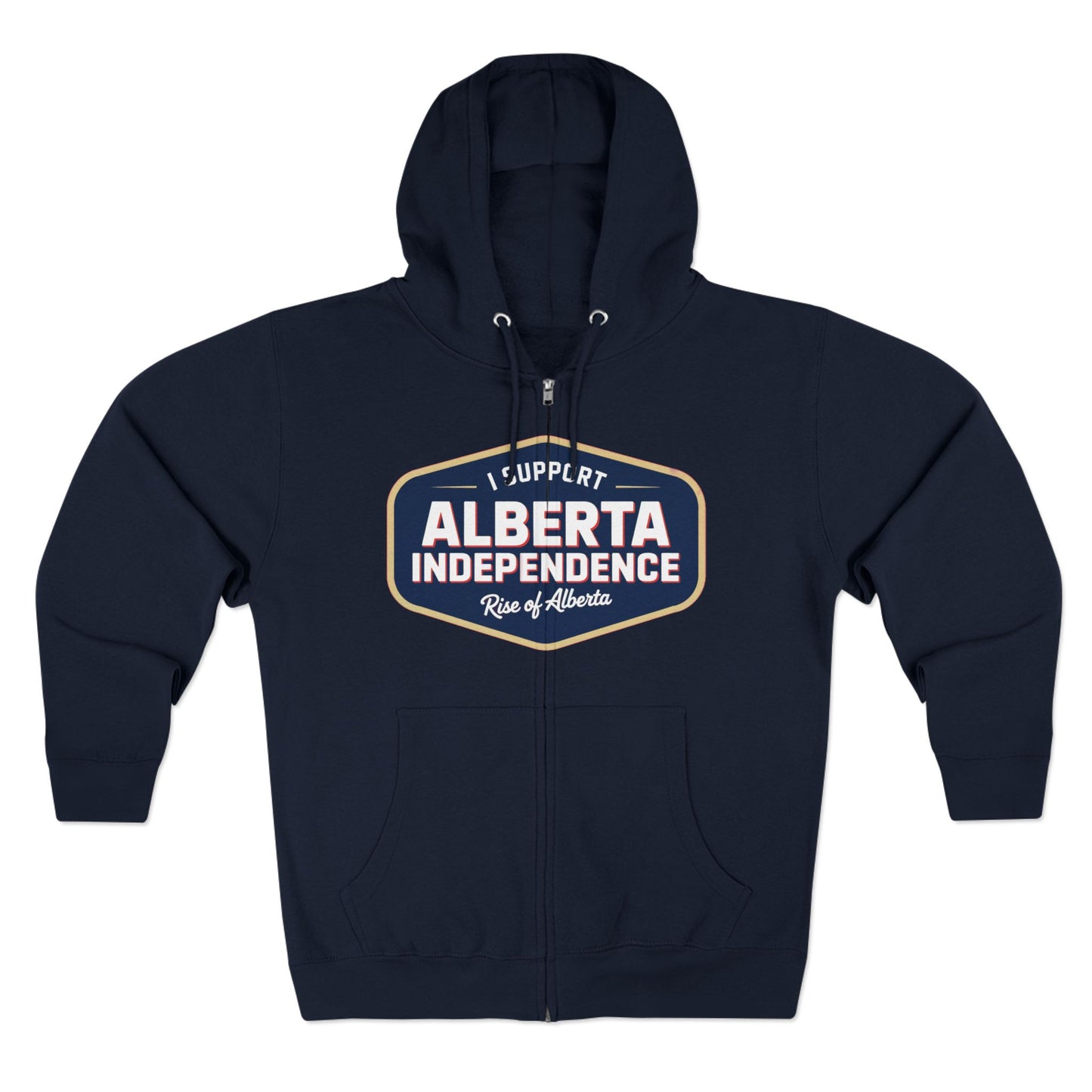Navy Alberta Independence Unisex Zip Hoodie