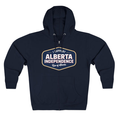 Navy Alberta Independence Unisex Zip Hoodie