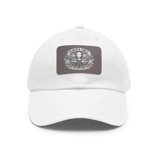 Rustic Leather Patch Dad Hat, Men’s Cap