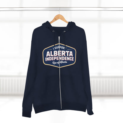 Navy Alberta Independence Unisex Zip Hoodie