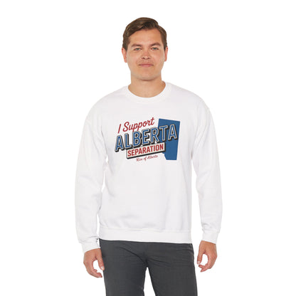 I Support Alberta Separation White Sweatshirt