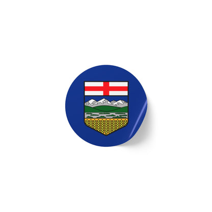 Alberta Flag Round Sticker Label Rolls