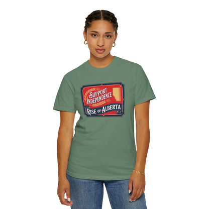 Unisex Independence Support T-Shirt | Vintage Alberta Design