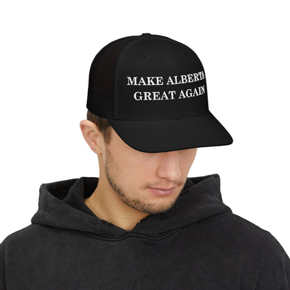 Black Make Alberta Great Again Snapback Trucker Cap