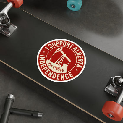 Vintage Style Support Alberta Independence Die-Cut Sticker