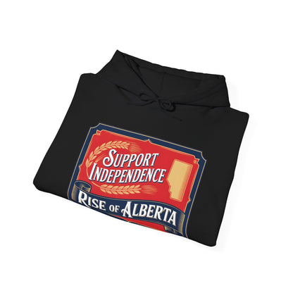 Vintage Style Support Independence Rise of Alberta Hoodie, Heavy Blend Sweatshirt