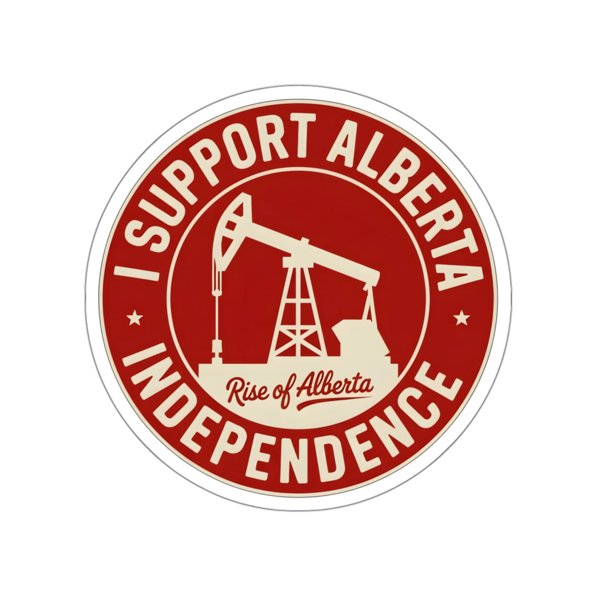 Vintage Style Support Alberta Independence Die-Cut Sticker