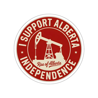 Vintage Style Support Alberta Independence Die-Cut Sticker
