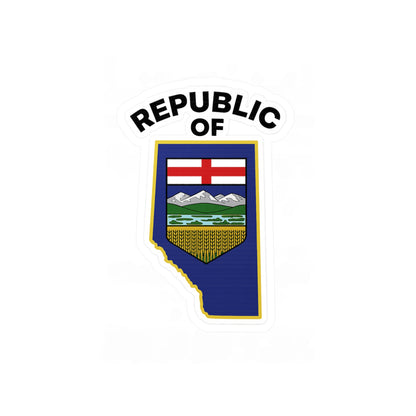 Vinyl Decal - Republic Of Alberta (Indoor + Outdoor Use)
