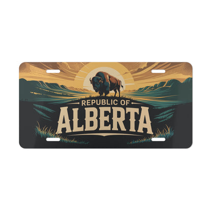 Buffalo Republic of Alberta Vanity Plate