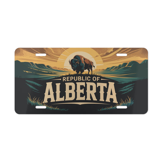 Buffalo Republic of Alberta Vanity Plate