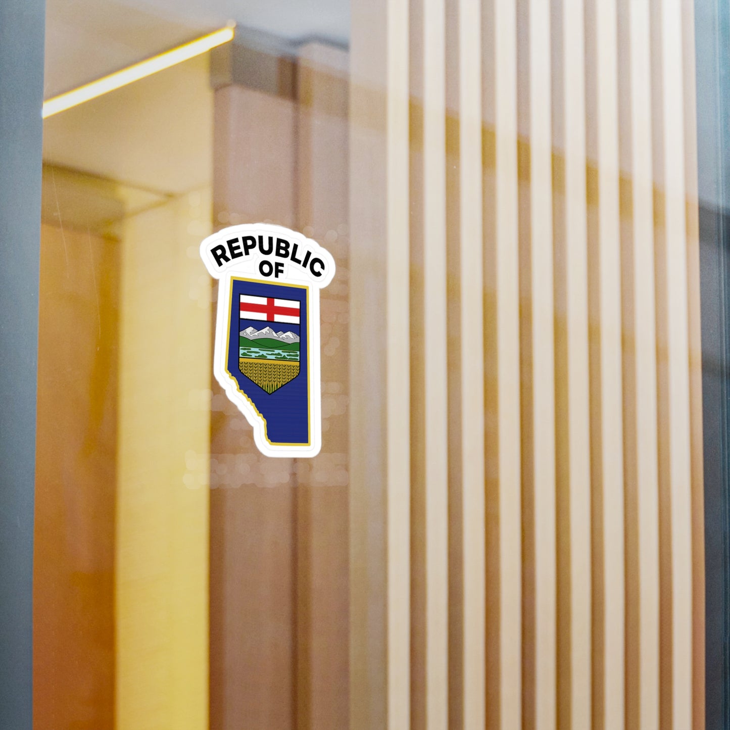 Vinyl Decal - Republic Of Alberta (Indoor + Outdoor Use)